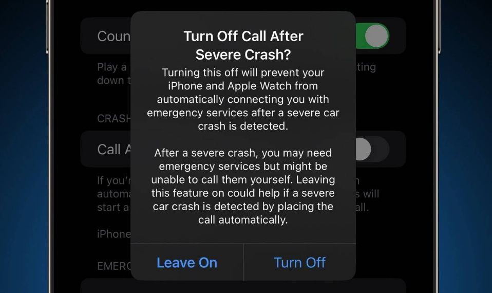 矿区苹果14维修分享 iPhone 14 和 Apple Watch 上关闭崩溃检测 